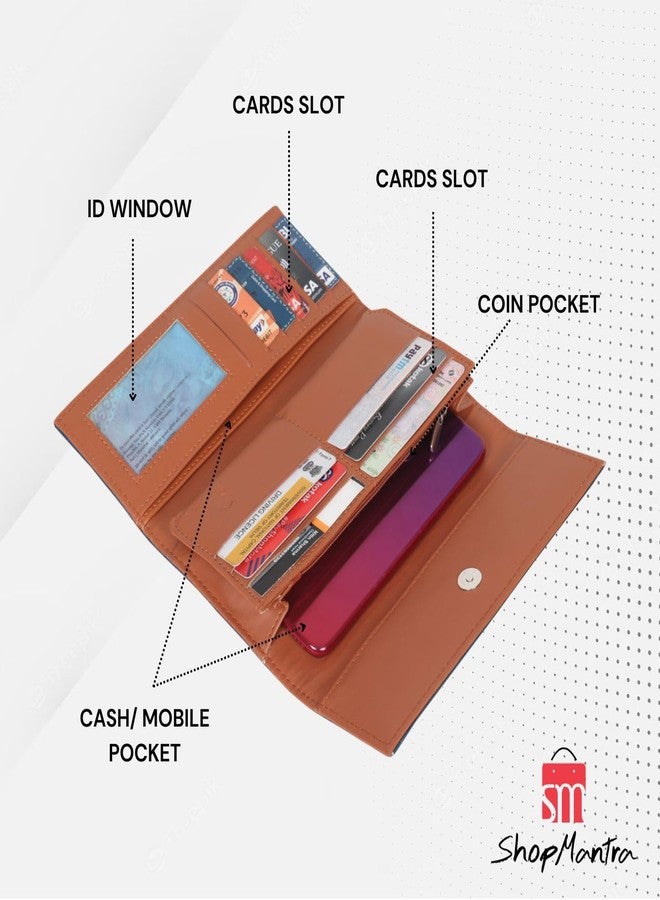 ShopMantra Multicolor Wallet for Woman | Premium Faux Leather Clutch | Stylish Money Organizer with Card Slots | Zigzag Print Design - Image 5